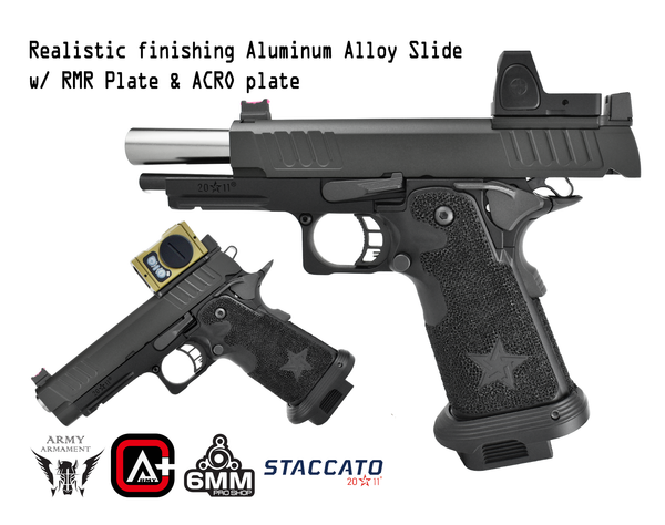 Army Armament Deluxe Ver. Licensed Staccato P 2011 Airsoft Gas Blowback Pistol | Army Armament