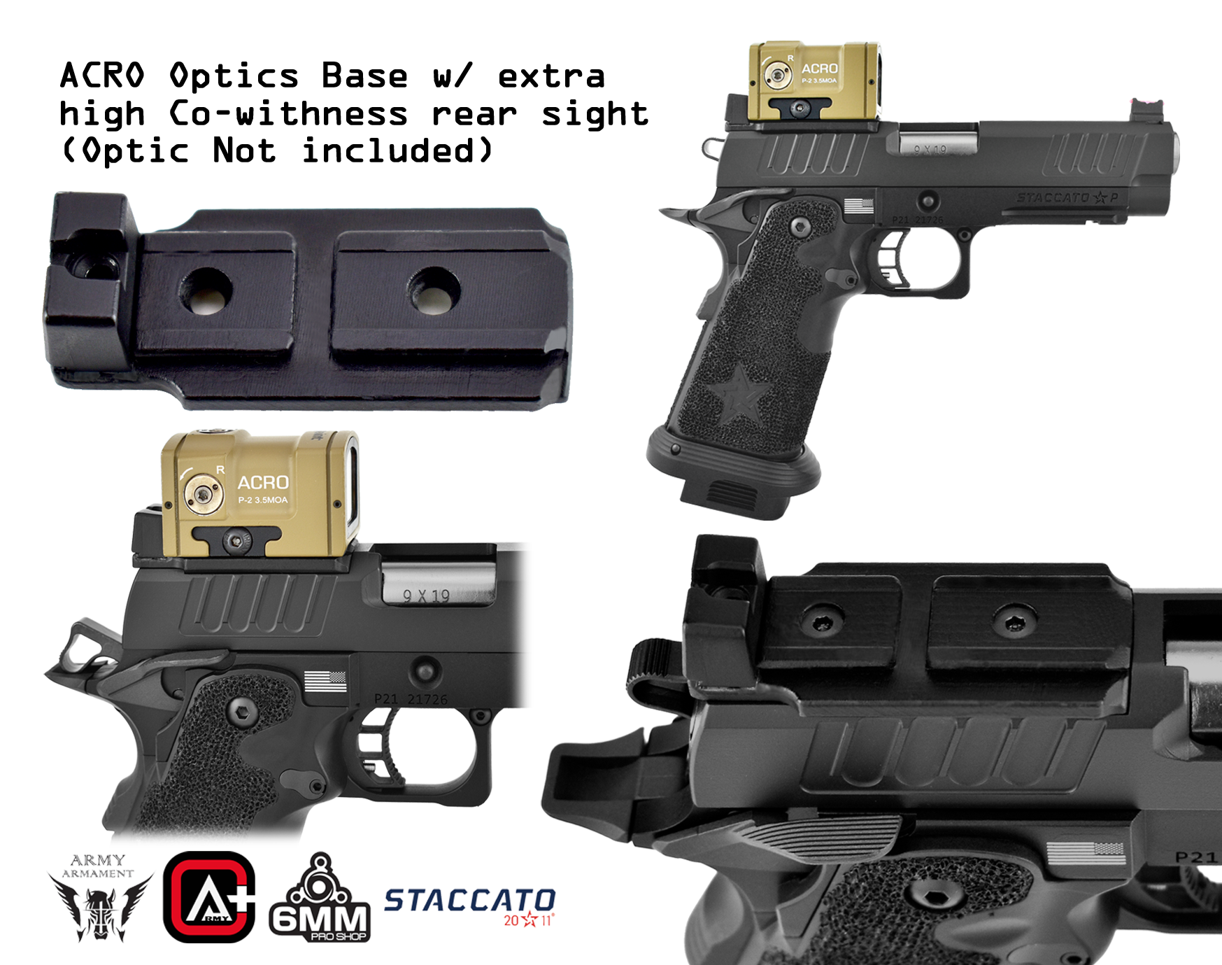 Army Armament Deluxe Ver. Licensed Staccato P 2011 Airsoft Gas Blowback Pistol | Army Armament