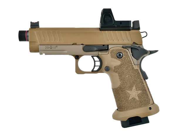 Army Armament Deluxe Ver. Licensed Staccato C2 2011 Airsoft Gas Blowback Pistol - FDE | Army Armament