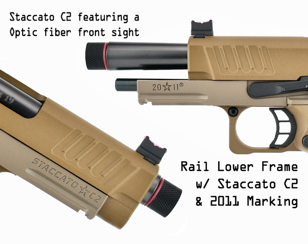 Army Armament Deluxe Ver. Licensed Staccato C2 2011 Airsoft Gas Blowback Pistol - FDE | Army Armament