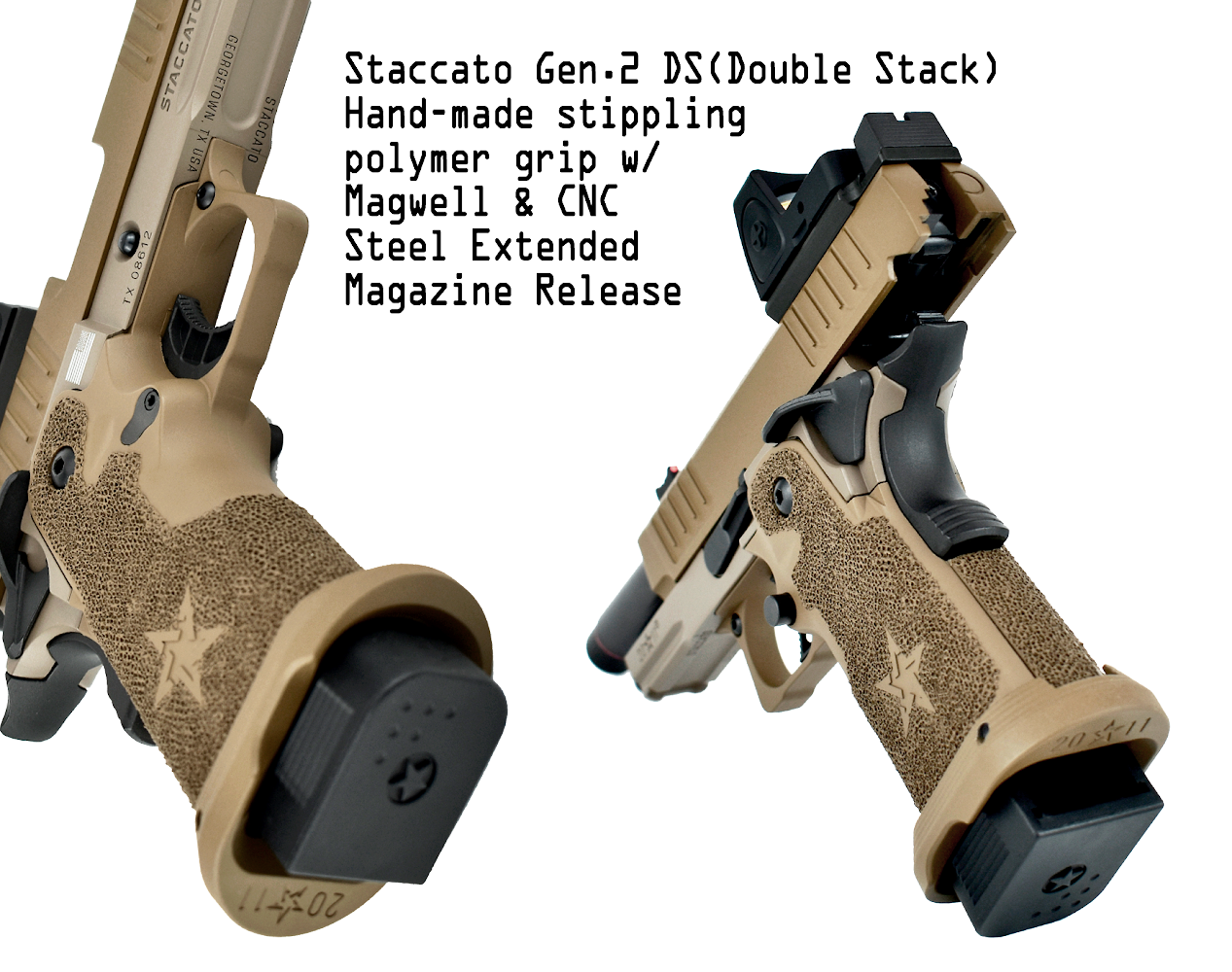 Army Armament Deluxe Ver. Licensed Staccato C2 2011 Airsoft Gas Blowback Pistol - FDE | Army Armament