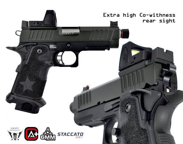 Army Armament Deluxe Ver. Licensed Staccato C2 2011 Airsoft Gas Blowback Pistol | Army Armament