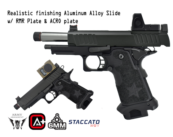 Army Armament Deluxe Ver. Licensed Staccato C2 2011 Airsoft Gas Blowback Pistol | Army Armament