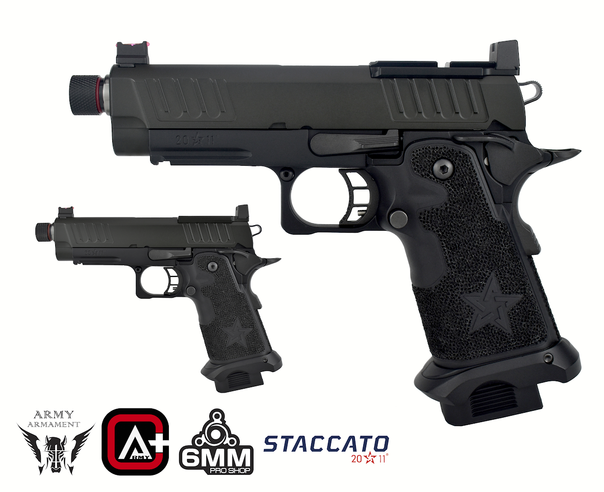 Army Armament Deluxe Ver. Licensed Staccato C2 2011 Airsoft Gas Blowback Pistol | Army Armament