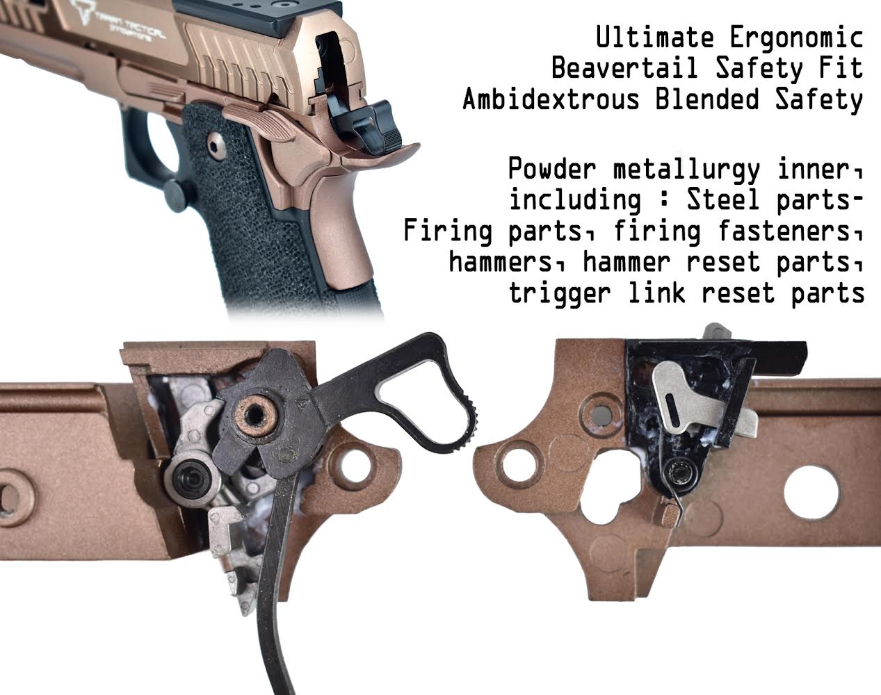 Army Armament Deluxe CNC Ver. TTI Licensed Sand Viper Airsoft Gas Blowback Pistol | Army Armament