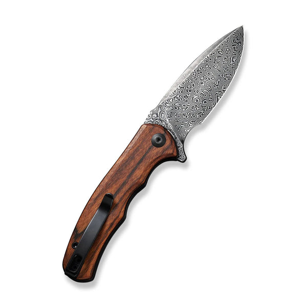 Civivi C18026C-DS1 Mini Praxis Folding Knife w/ Wooden Handle – Damascus Steel