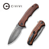 Civivi C18026C-DS1 Mini Praxis Folding Knife w/ Wooden Handle – Damascus Steel