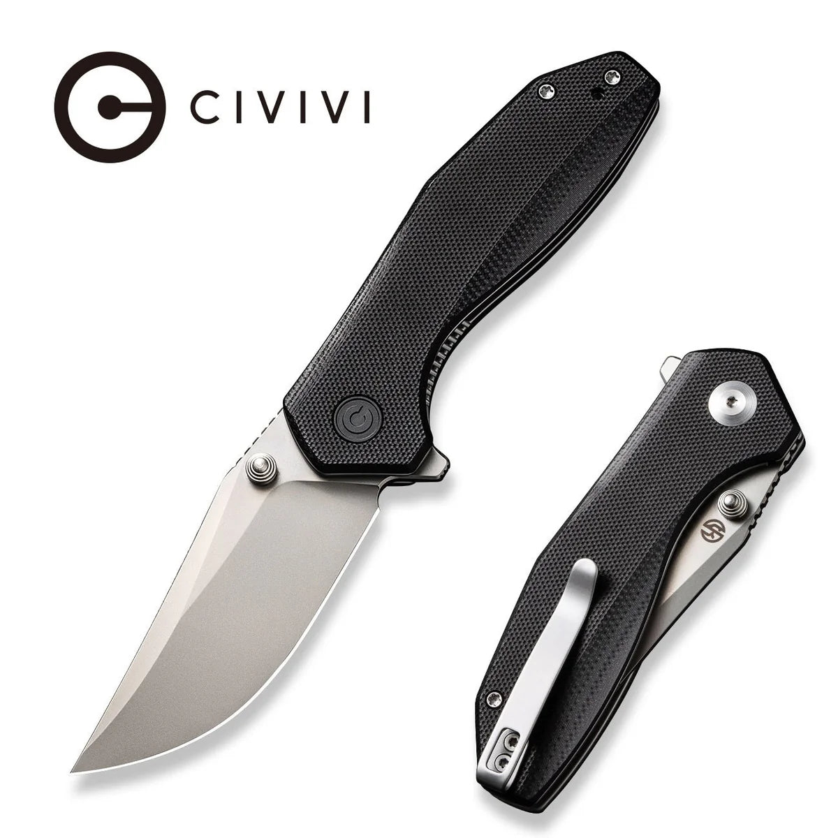 Civivi C21032-1 ODD 22 Folding Knife w/ Black G10 Handle – 14C28N Sandvik Steel