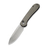 Civivi C2103C Elementum Button Lock Folding Knife w/ Dark Green Micarta Handle – 14C28N Sandvik Steel