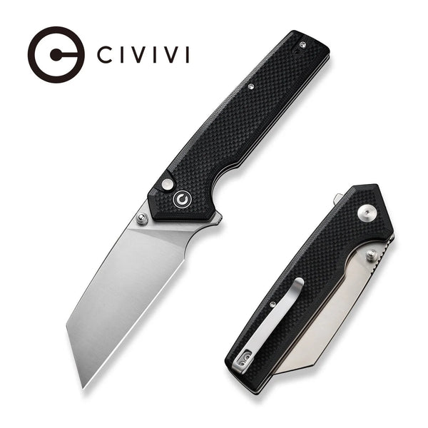 Civivi C23028-2 Amirite Button Lock Folding Knife w/ Black G10 Handle – Nitro-V Steel