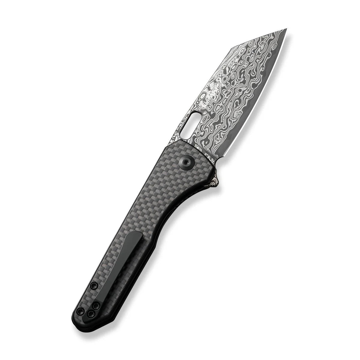 Civivi C23060-DS1 Nugz Flipper Folding Knife w/ Carbon Fiber & G10 Handle – Damascus Steel