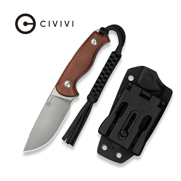 Civivi C23094-4 Timberbark Fixed Blade Knife w/ Wooden Handle – Sandvik 14C28N Blade
