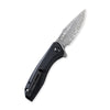Civivi C801DS Baklash Flipper Folding Knife – Damascus Blade w/ Black G10 Handle | Civivi Knives