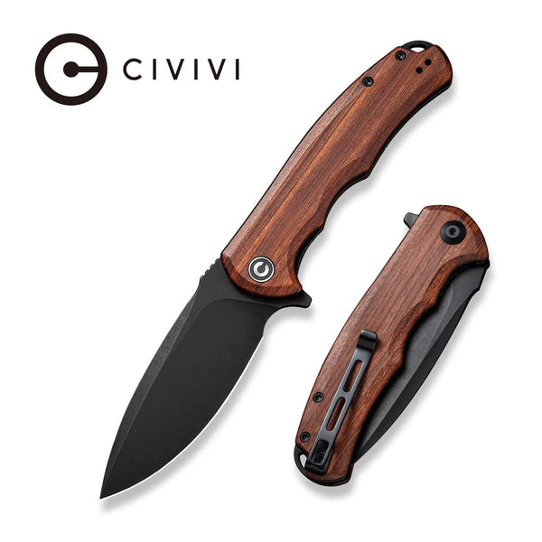 Civivi C803H Praxis Flipper Folding Knife w/ Wooden Handle