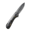 Civivi C907C-DS1 Elementum Folding Knife w/ Shredded Carbon Fiber & Golden Flakes Handle – Damascus Steel
