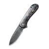 Civivi C907C-DS1 Elementum Folding Knife w/ Shredded Carbon Fiber & Golden Flakes Handle – Damascus Steel