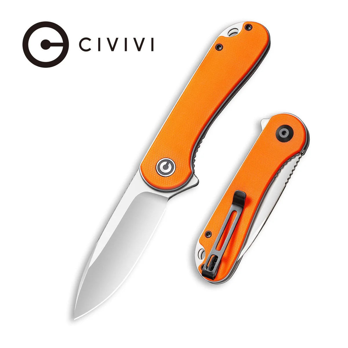 Civivi C907R Elementum Folding Knife w/ Orange G10 Handle - D2 Steel