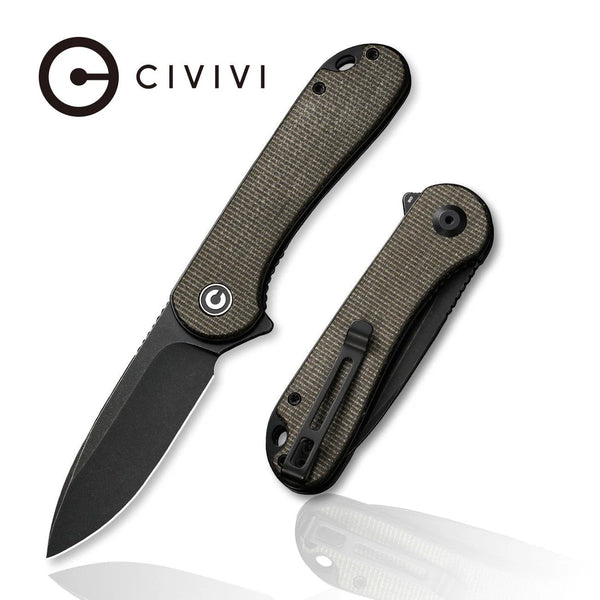 Civivi C907Z Elementum Flipper Folding Knife – D2 Steel w/ Green Micarta Handle