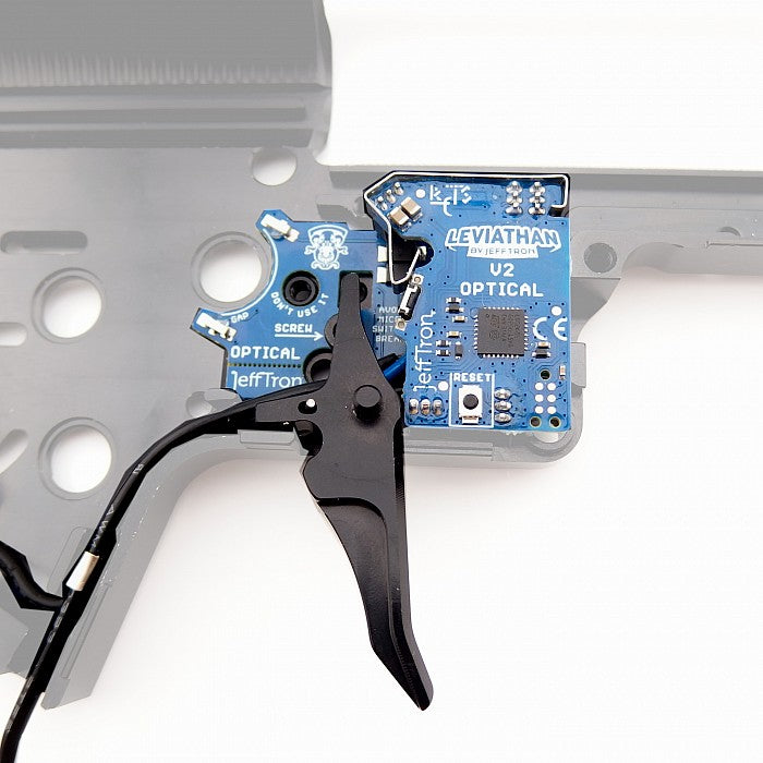 Jefftron Leviathan V2 Optical Programmable ETU – Wired to Stock w/ Black Speed Trigger (Bluetooth)