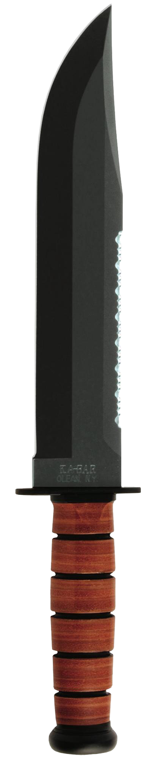 KA-BAR Big Brother Combat/Survival Bowie Knife – Leather Handle, Saw-Back | Ka-Bar
