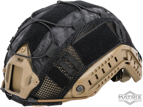 Matrix Maritime Helmet Cover w/ Elastic – Black Camo | Matrix