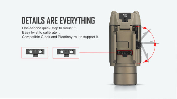 Olight Baldr RL Pistol Flashlight Laser Combo โ Desert Tan