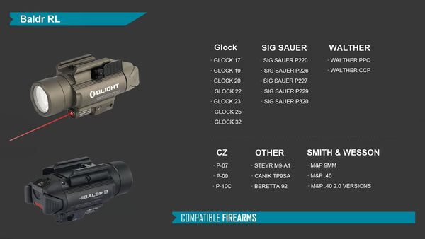 Olight Baldr RL Pistol Flashlight Laser Combo โ Desert Tan