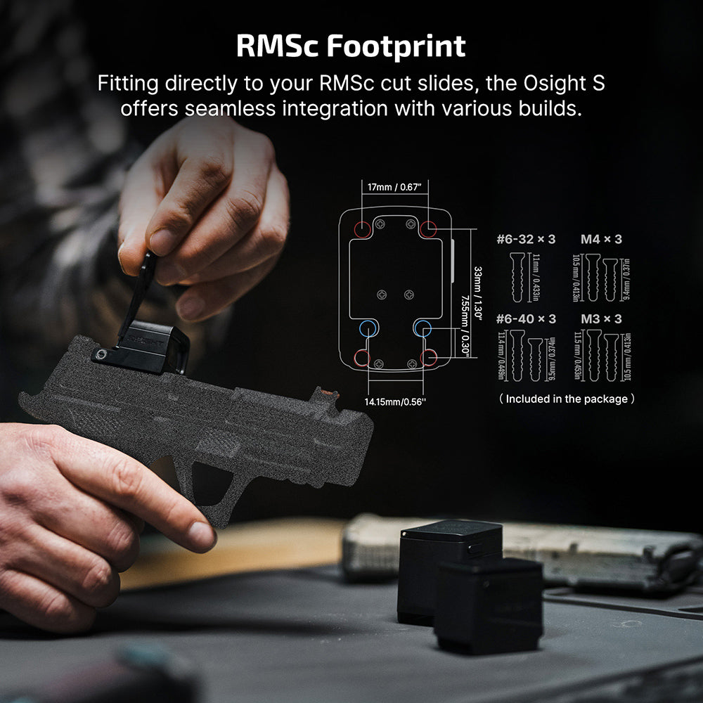 Olight Osight S Pistol Red Dot Sight w/ 2 MOA Dot & 32 MOA Circle – OAL Material