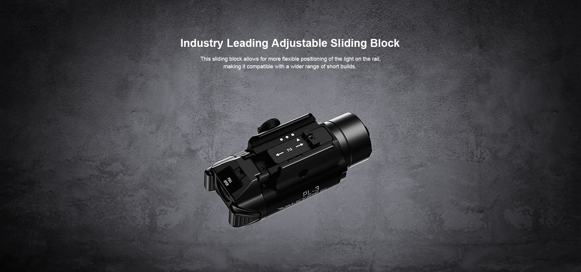 Olight PL-3 Valkyrie Rail Mount 1300 Lumens Pistol Flashlight – Black | Olight