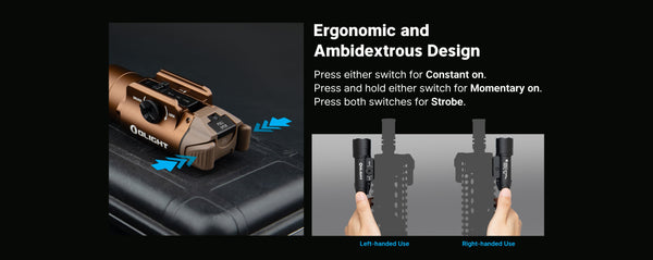 Olight PL Turbo Tactical Pistol Flashlight w/ Spotlight and Floodlight – Black 800 Lumens | Olight