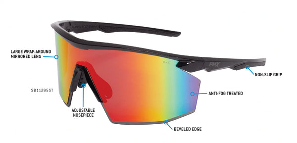 Pyramex PMXSPEC Ballistic Shooting Glasses – Spectrum Mirror Lens