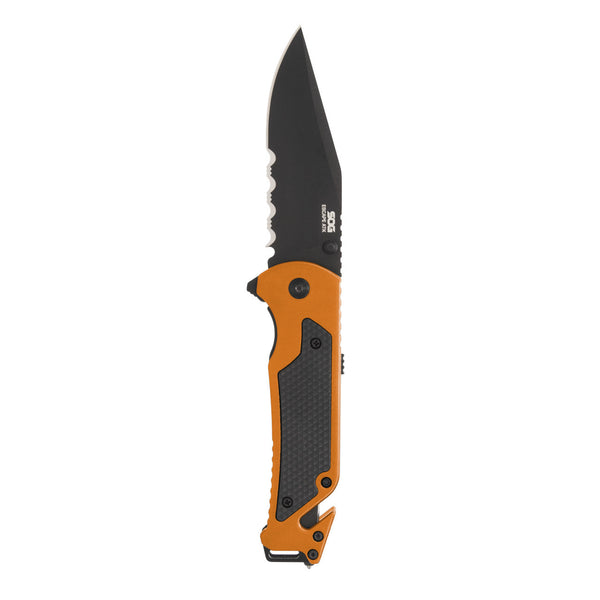 SOG Escape ATK 2.0 Assisted Rescue Folding Knife – Hi-Vz Orange