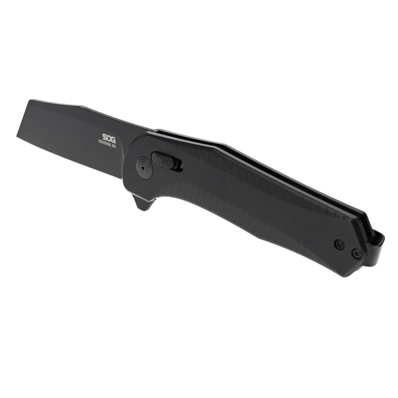 SOG Diverge XR Folding Knife w/ Black 6061 Aluminum Handle – D2 Steel