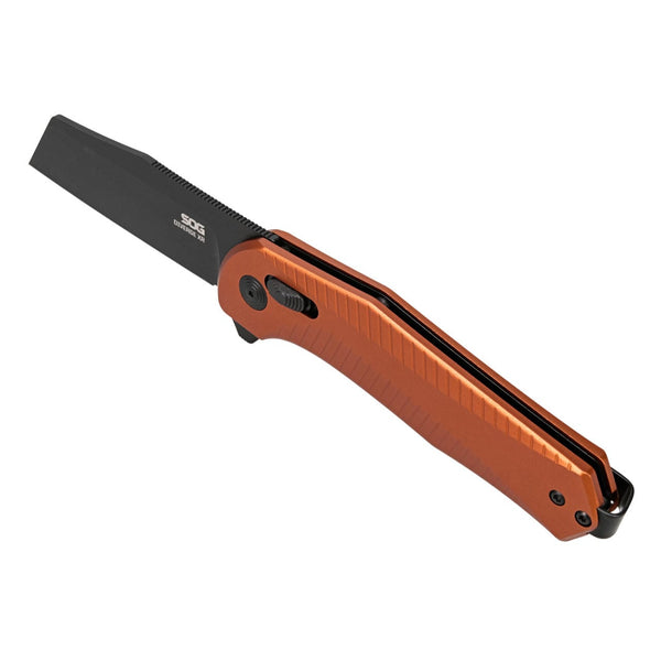 SOG Diverge XR Folding Knife w/ Orange 6061 Aluminum Handle – D2 Steel Blade