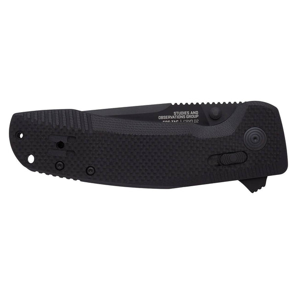 SOG Tac XR Folding Knife w/ Black Handle – D2 Steel