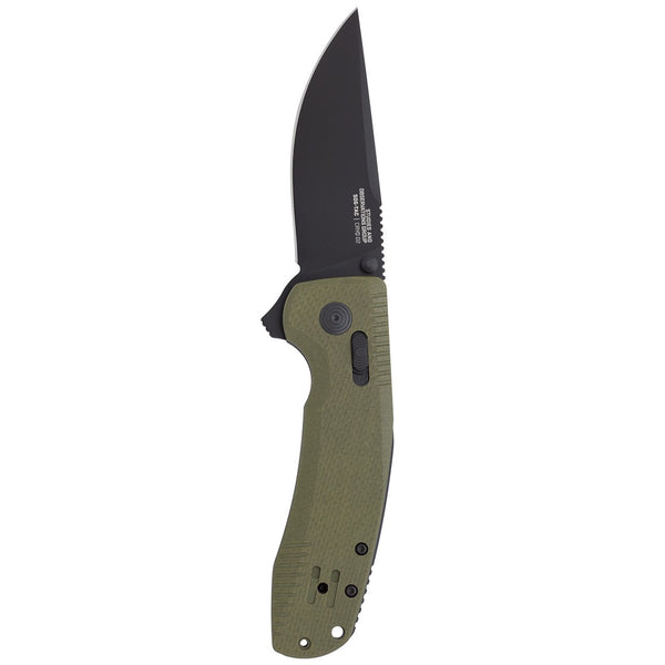 SOG Tac XR Folding Knife w/ OD Green Handle – D2 Steel