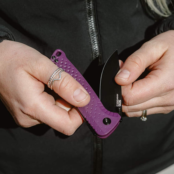 SOG Adventurer LB Folding Knife – Dusk Purple Handle