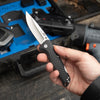 SOG Adventurer LB Folding Knife – Black Handle w/ Satin Blade