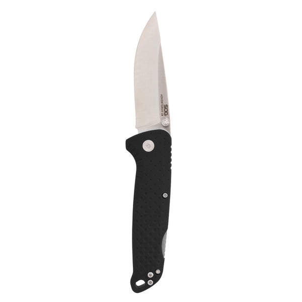 SOG Adventurer LB Folding Knife – Black Handle w/ Satin Blade
