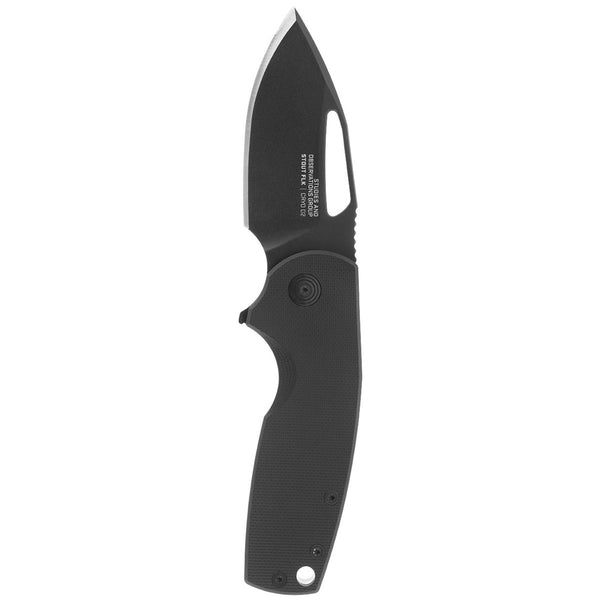 SOG Stout FLK Folding Knife w/ Black G10 Handle – D2 Steel