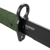 SOG Tanto Bayonet Fixed Blade Knife w/ Sheath- OD Green Handle