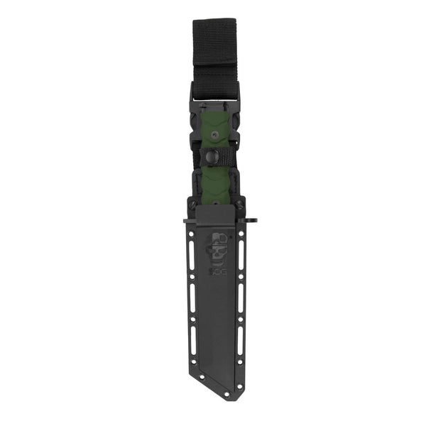 SOG Tanto Bayonet Fixed Blade Knife w/ Sheath- OD Green Handle