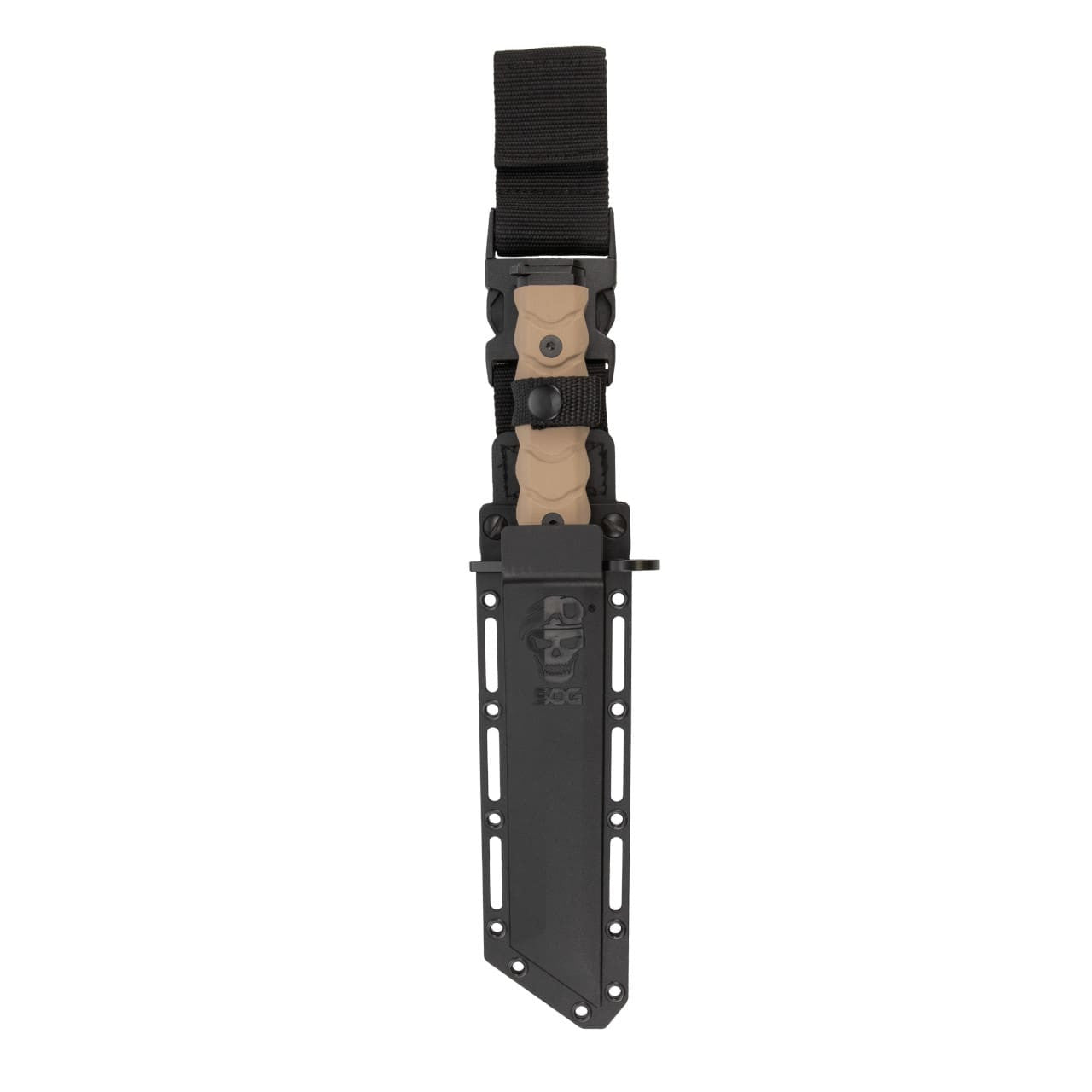 SOG Tanto Bayonet Fixed Blade Knife w/ Sheath- FDE Handle