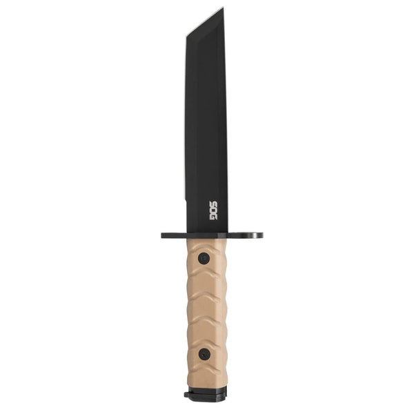 SOG Tanto Bayonet Fixed Blade Knife w/ Sheath- FDE Handle