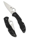 Spyderco Delica 4 Flat Ground Folding Knife – VG10, Black Handle C11FPBK