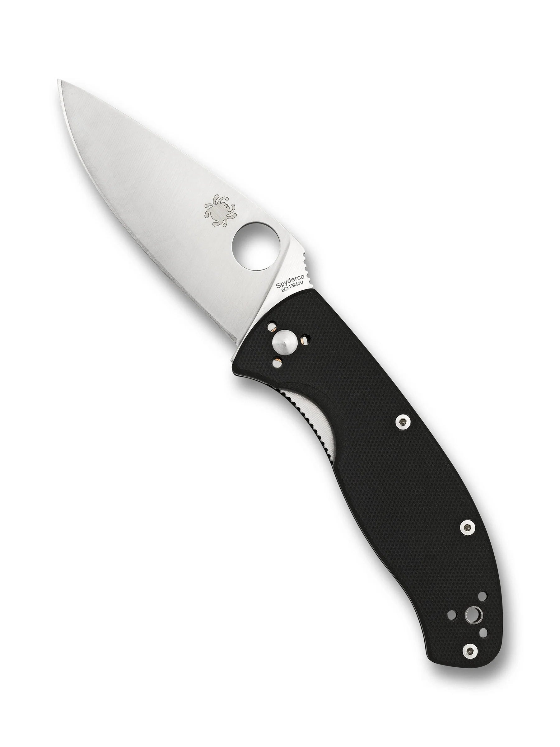 Spyderco Tenacious Folding Knife – 8Cr13MoV, Black G10 Handle C122GP