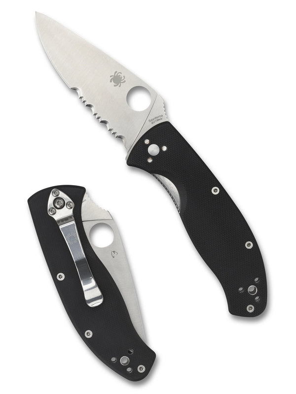 Spyderco Tenacious Folding Knife – 8Cr13MoV, Black G10 Handle C122GPS
