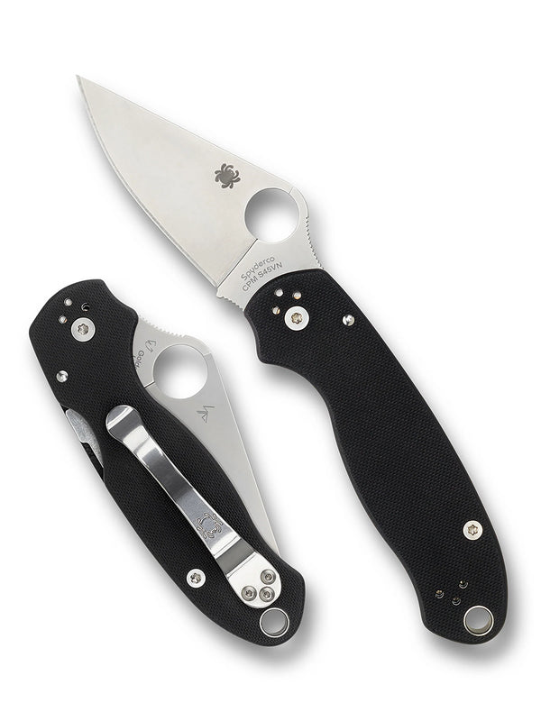 Spyderco Para 3 Compression Lock Folding Knife – S45VN, Black G10 Handle C223GP