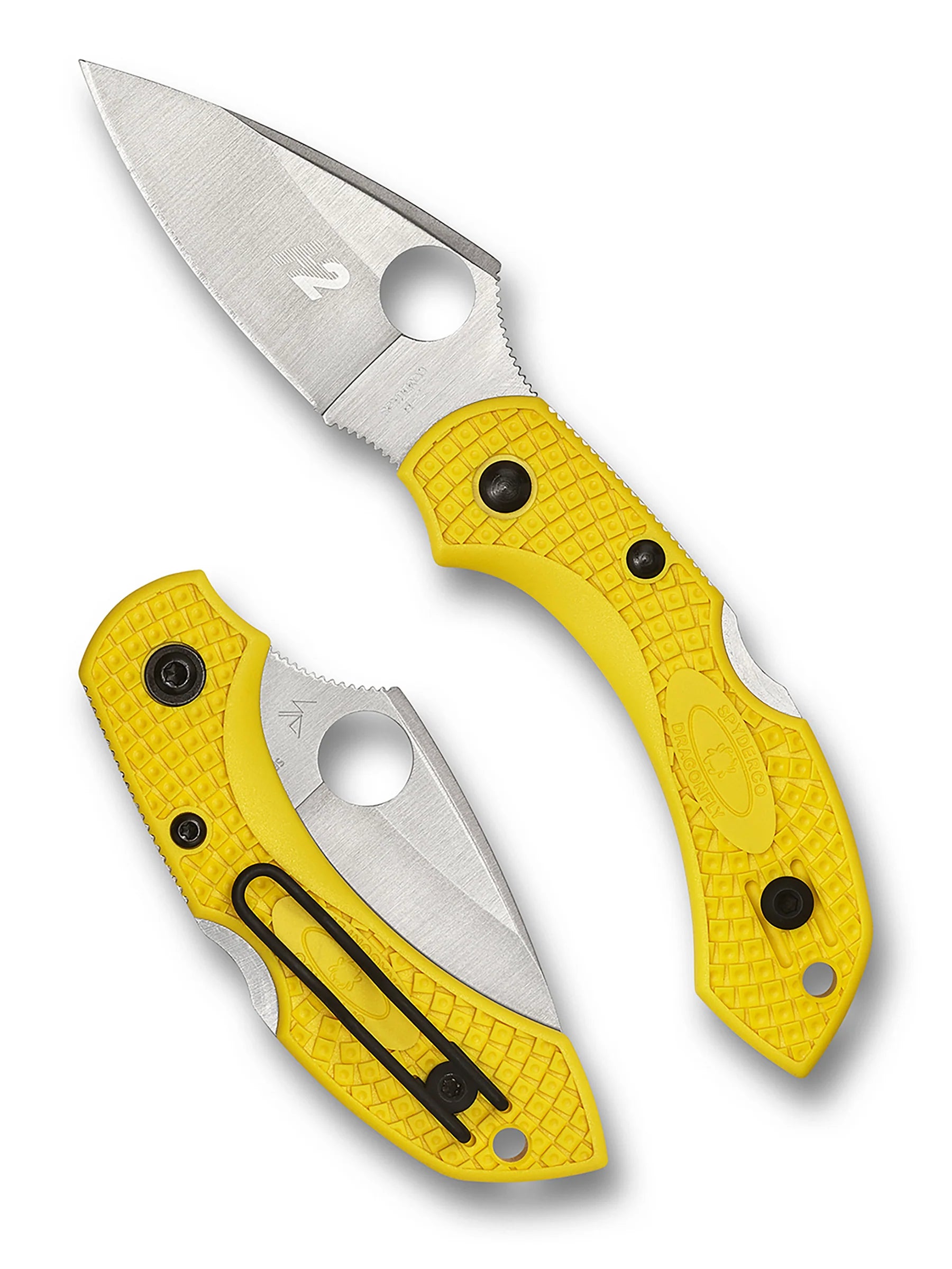 Spyderco Dragon Fly 2 Salt Folding Knife – H2 Steel, Yellow FRN Handle C28PYL2