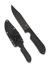 Spyderco Street Bowie Fixed Blade Knife – VG10, Black G10 Handle, Plastic Sheath FB04PBB